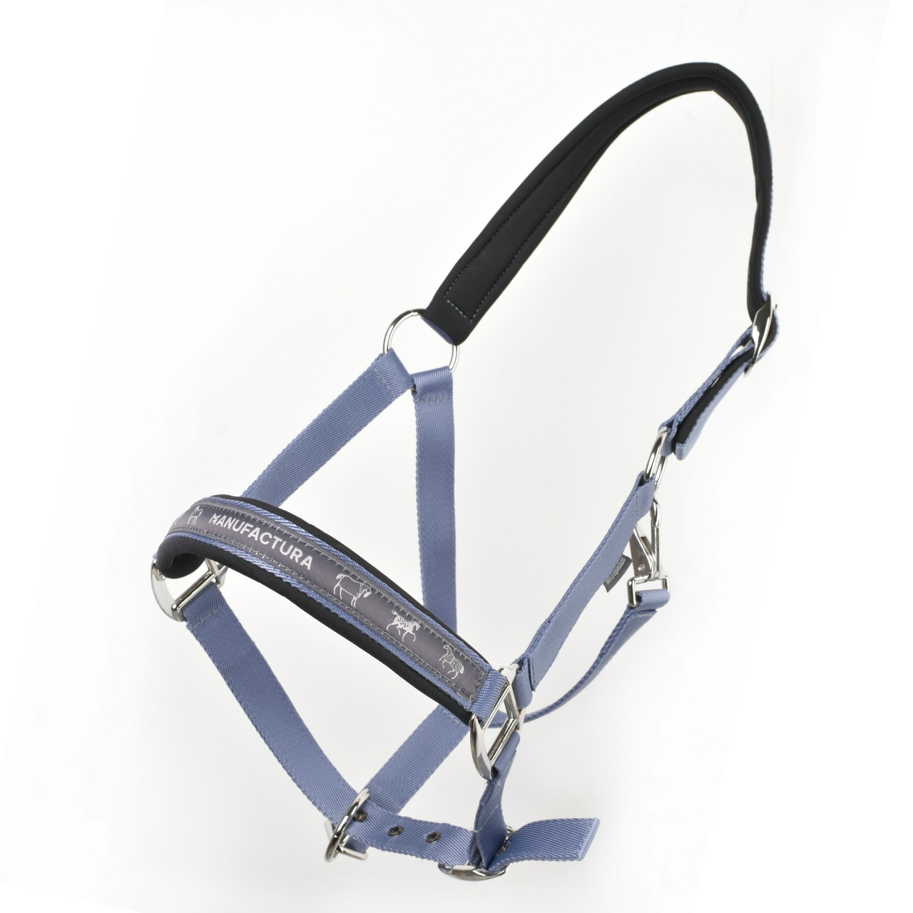 Недоуздок на неопреновых подложках MIU Equestrian Neo 2.0 серо-голубой
