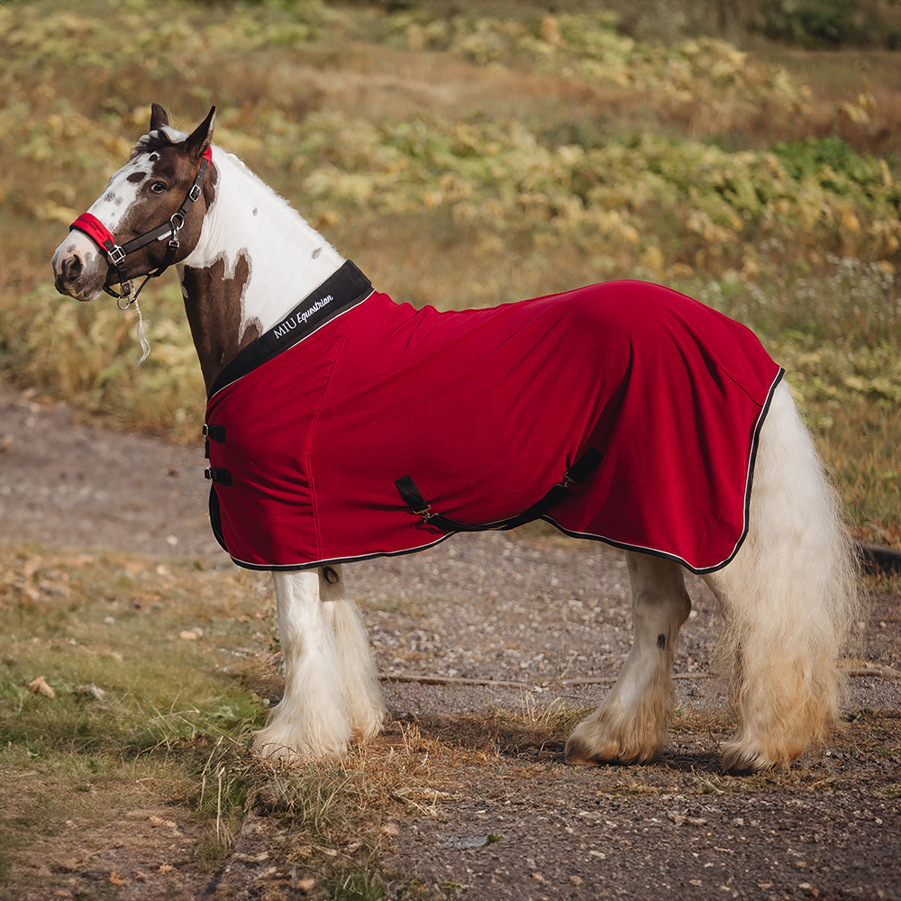Попона флисовая COSY FLEECE бордо/чёрный (135, 365357382-53/10-135)