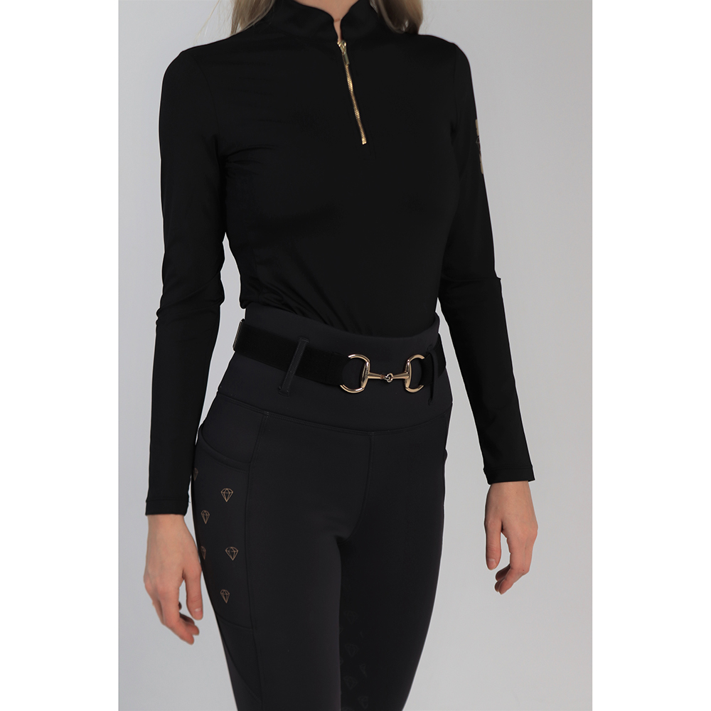 Лонгслив для верховой езды Black/rose gold чёрный