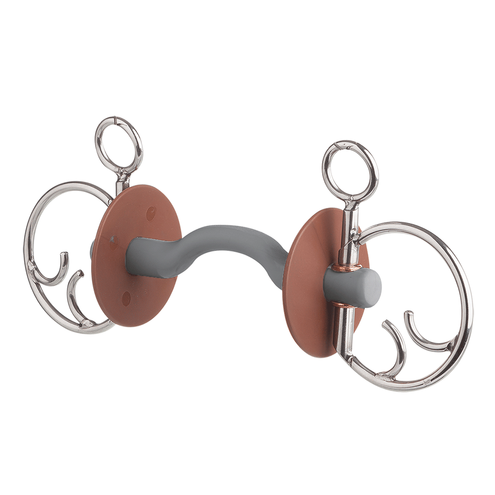 Трензель BERIS Kimblewick Bit with Tongue Port Bar, soft